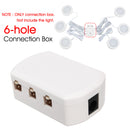 LED Light Connection Box Block Terminal Two Sides with 3 Holes for Cabinet Lamp Downlight Spotlight