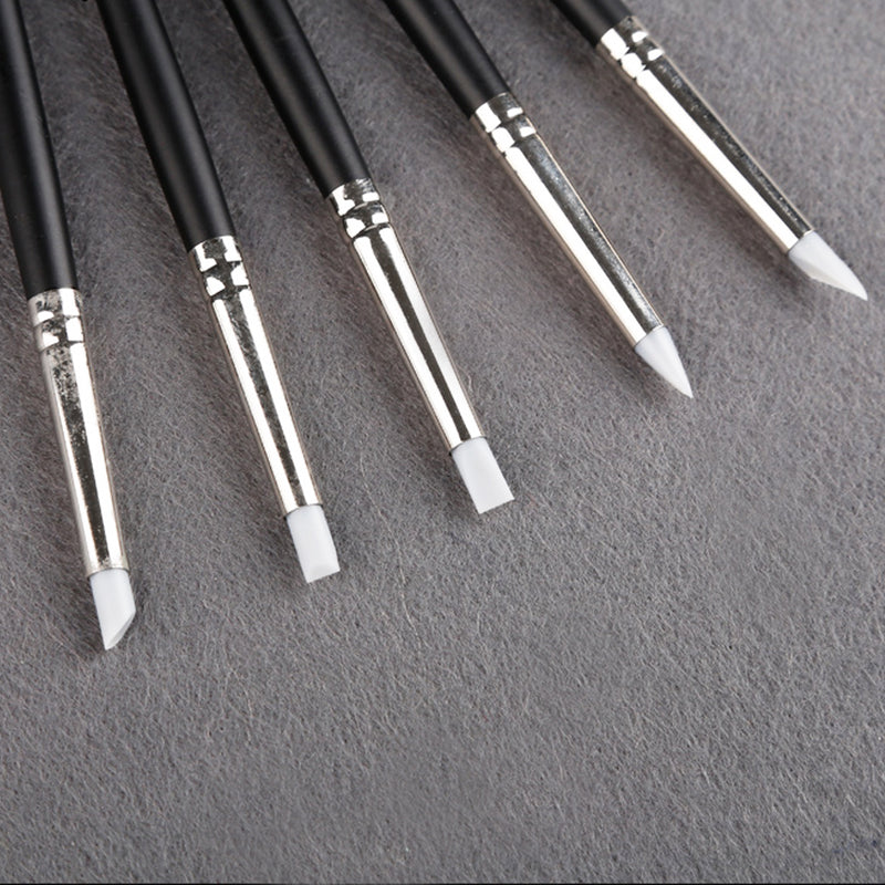 5Pcs Dental Adhesive Composite Resin Cement Porcelain Tooth Silicone Brush Pen Dental Tools