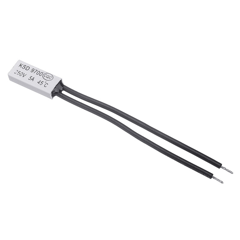 20pcs Normal Open KSD9700 250V 5A 45 Plastic Thermostatic Temperature Sensor Switch NO