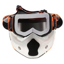 Detachable Modular Face Mask Shield Goggle Protect Motorcycle Helmet
