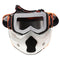 Detachable Modular Face Mask Shield Goggle Protect Motorcycle Helmet