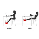 50KG Load Capacity Portable Mini Office Foot Rest Stand Desk Feet Hammock Easy Disassemble Home Garden Use Red White Stripes