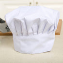 Unisex Chef Hat Adjustable Cook Hat Baker Hat Elastic Cap White