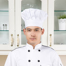 Unisex Chef Hat Adjustable Cook Hat Baker Hat Elastic Cap White