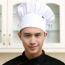 Unisex Chef Hat Adjustable Cook Hat Baker Hat Elastic Cap White