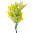 Pack of 2pcs Artificial Plant Foliage Grass Silk Leaf Leaves 35cm Yellow
