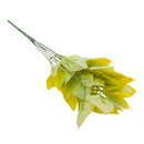 Pack of 2pcs Artificial Plant Foliage Grass Silk Leaf Leaves 35cm Yellow