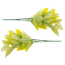 Pack of 2pcs Artificial Plant Foliage Grass Silk Leaf Leaves 35cm Yellow