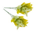 Pack of 2pcs Artificial Plant Foliage Grass Silk Leaf Leaves 35cm Yellow