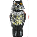 GARDEN OWL DECOY BIRD SCARER SCARECROW- WIND ACTIVATED SPINNING HEAD