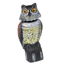 GARDEN OWL DECOY BIRD SCARER SCARECROW- WIND ACTIVATED SPINNING HEAD