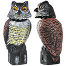 GARDEN OWL DECOY BIRD SCARER SCARECROW- WIND ACTIVATED SPINNING HEAD
