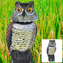 GARDEN OWL DECOY BIRD SCARER SCARECROW- WIND ACTIVATED SPINNING HEAD