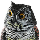 GARDEN OWL DECOY BIRD SCARER SCARECROW- WIND ACTIVATED SPINNING HEAD