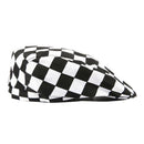 Fashion Unisex Chef Hat Catering Baker Cook Duckbill Beret Golf Cap White Grid