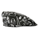 Fashion Unisex Chef Hat Catering Baker Cook Duckbill Beret Golf Cap Dinnerware Print