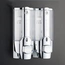350ml Double Head Soap Bathroom Shampoo Lotion Holder Pump Action Dispenser