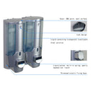 350ml Double Head Soap Bathroom Shampoo Lotion Holder Pump Action Dispenser