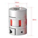 New 45mmx 66mm CNC Stepper Motor Flexible Plum Jaw Shaft Coupler Aluminium D20