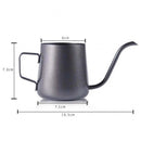 Durable Easy Clean Home Kitchen Use Gooseneck Narrow Spout Hand Drip Coffee Pot Stainless Steel Kettle 240ml