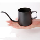 Durable Easy Clean Home Kitchen Use Gooseneck Narrow Spout Hand Drip Coffee Pot Stainless Steel Kettle 350ml Black