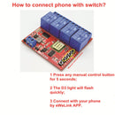 DC7-24V 4 Channel Light Lamp Switch 433mhz Wireless Remote Control Module