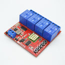 DC7-24V 4 Channel Light Lamp Switch 433mhz Wireless Remote Control Module