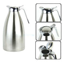 Double Wall Design Non-Toxic Stainless Steel 1.5L Capacity Double Vacuum Insulation Thermal Coffee Carafe Home Water Pot Silver