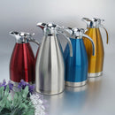 Double Wall Design Non-Toxic Stainless Steel 2L Capacity Double Vacuum Insulation Thermal Coffee Carafe Home Water Pot Red
