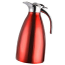 Double Wall Design Non-Toxic Stainless Steel 2L Capacity Double Vacuum Insulation Thermal Coffee Carafe Home Water Pot Red