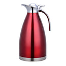 Double Wall Design Non-Toxic Stainless Steel 2L Capacity Double Vacuum Insulation Thermal Coffee Carafe Home Water Pot Red