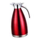 Double Wall Design Non-Toxic Stainless Steel 2L Capacity Double Vacuum Insulation Thermal Coffee Carafe Home Water Pot Red