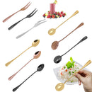 Small Fruit Fork Stainless Steel Dinner Fork Dessert Pastry Cheese-Rose Gold