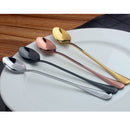 Home Cafe Restaurants Use Stainless Steel Spoon Coffee Sugar Ice Cream Spoon Salad Teaspoon Wedding Party Supplies Gold Oval