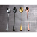 Home Cafe Restaurants Use Stainless Steel Spoon Coffee Sugar Ice Cream Spoon Salad Teaspoon Wedding Party Supplies Gold Oval