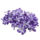 Artificial Flannel Plumeria Rubra Flower Craft Heads Home Wedding Party Table Centerpiece Decor Pack of 30PCS Purple