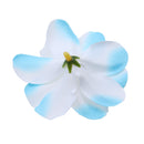 Artificial Flannel Plumeria Rubra Flower Craft Heads Home Wedding Party Table Centerpiece Decor Pack of 30PCS Blue