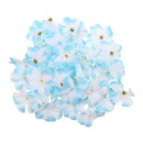 Artificial Flannel Plumeria Rubra Flower Craft Heads Home Wedding Party Table Centerpiece Decor Pack of 30PCS Blue
