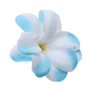Artificial Flannel Plumeria Rubra Flower Craft Heads Home Wedding Party Table Centerpiece Decor Pack of 30PCS Blue