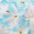 Artificial Flannel Plumeria Rubra Flower Craft Heads Home Wedding Party Table Centerpiece Decor Pack of 30PCS Blue