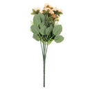 Artificial 7 Heads Roses Bouquet With Leafs Wedding Garden Decor Bridal Bouquet Decor Home Party Decor Flowers Champagne