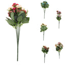 Artificial 7 Heads Roses Bouquet With Leafs Wedding Garden Decor Bridal Bouquet Decor Home Party Decor Flowers Champagne