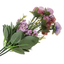 Artificial 7 Heads Roses Bouquet With Leafs Wedding Garden Decor Bridal Bouquet Decor Home Party Decor Flowers Purple