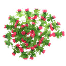 Artificial Realistic Rose Hanging Silk Garland Flower Vine Wedding Home Party Floral Decor Supplies Craft Projects DIY Rosy