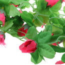 Artificial Realistic Rose Hanging Silk Garland Flower Vine Wedding Home Party Floral Decor Supplies Craft Projects DIY Rosy