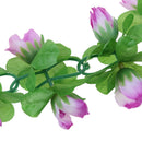 Artificial Realistic Rose Hanging Silk Garland Flower Vine Wedding Home Party Floral Decor Supplies Craft Projects DIY Purple