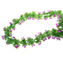 Artificial Realistic Rose Hanging Silk Garland Flower Vine Wedding Home Party Floral Decor Supplies Craft Projects DIY Purple