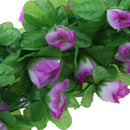 Artificial Realistic Rose Hanging Silk Garland Flower Vine Wedding Home Party Floral Decor Supplies Craft Projects DIY Purple