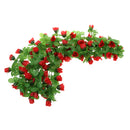 Artificial Realistic Rose Hanging Silk Garland Flower Vine Wedding Home Party Floral Decor Supplies Craft Projects DIY Red