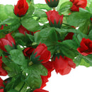 Artificial Realistic Rose Hanging Silk Garland Flower Vine Wedding Home Party Floral Decor Supplies Craft Projects DIY Red